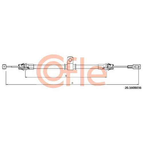 Ťažné lanko parkovacej brzdy COFLE 20.160B036
