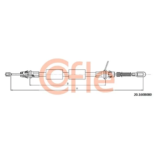 Ťažné lanko parkovacej brzdy COFLE 20.160B080