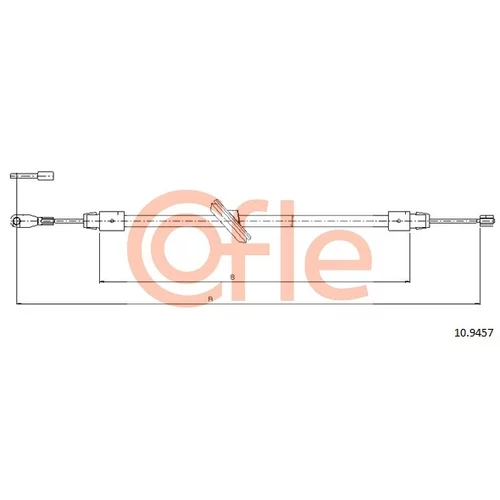 Ťažné lanko parkovacej brzdy COFLE 92.10.9457