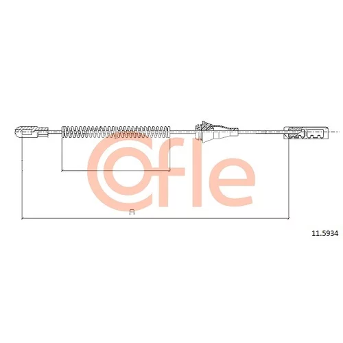 Ťažné lanko parkovacej brzdy COFLE 92.11.5934