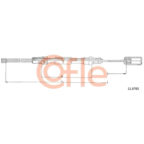 Ťažné lanko parkovacej brzdy COFLE 92.11.6765
