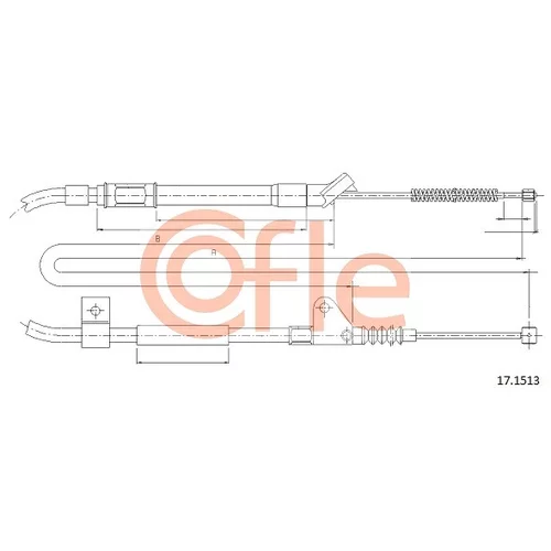 Ťažné lanko parkovacej brzdy COFLE 92.17.1513