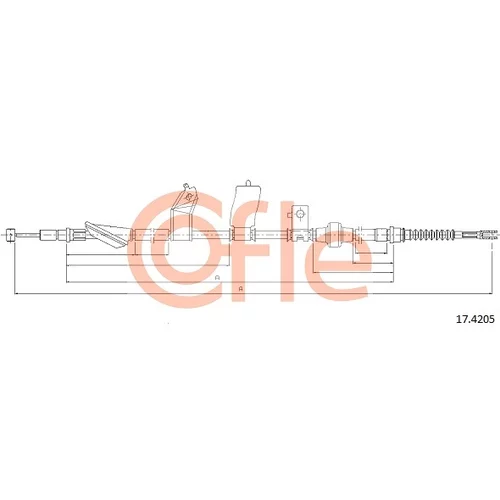 Ťažné lanko parkovacej brzdy COFLE 92.17.4205