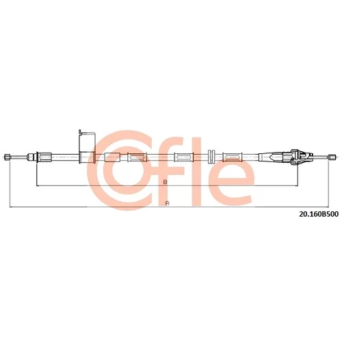 Ťažné lanko parkovacej brzdy COFLE 92.20.160B500