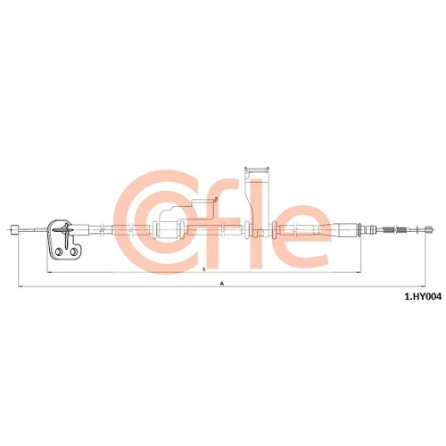 Ťažné lanko parkovacej brzdy COFLE 1.HY004