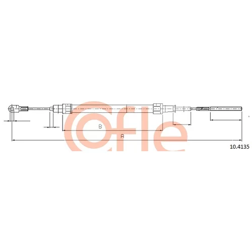 Ťažné lanko parkovacej brzdy COFLE 10.4135