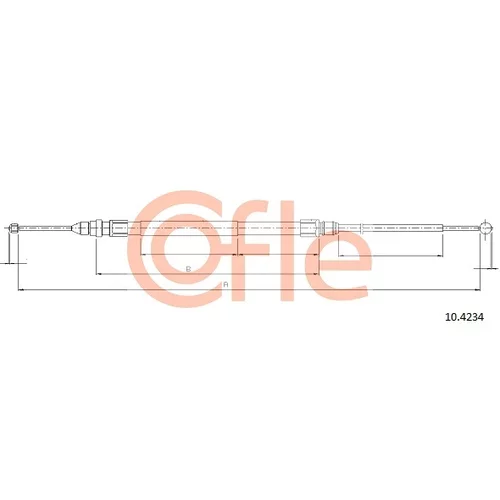 Ťažné lanko parkovacej brzdy COFLE 10.4234