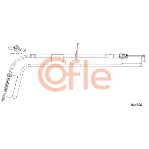 Ťažné lanko parkovacej brzdy COFLE 10.4308