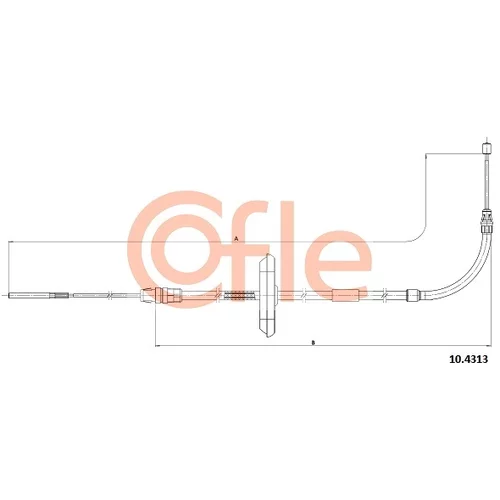 Ťažné lanko parkovacej brzdy COFLE 10.4313