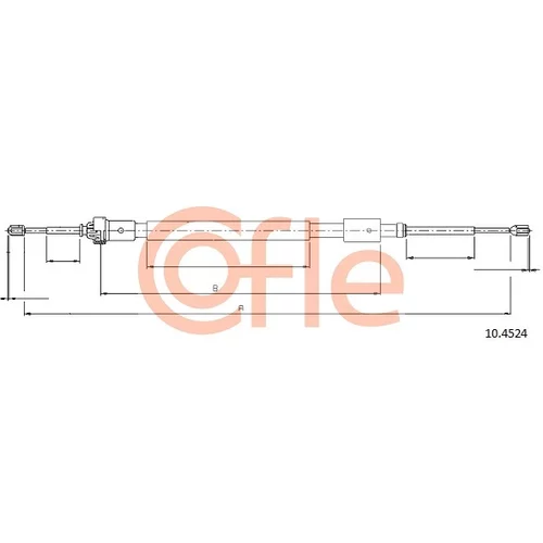 Ťažné lanko parkovacej brzdy COFLE 10.4524
