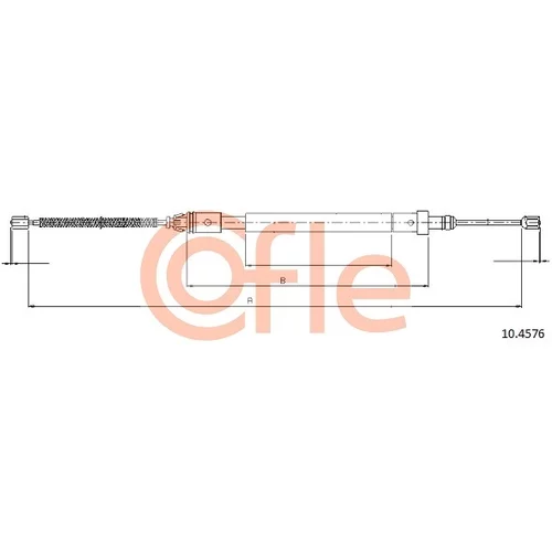 Ťažné lanko parkovacej brzdy COFLE 10.4576