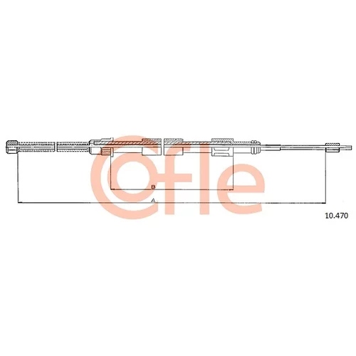 Ťažné lanko parkovacej brzdy COFLE 10.470