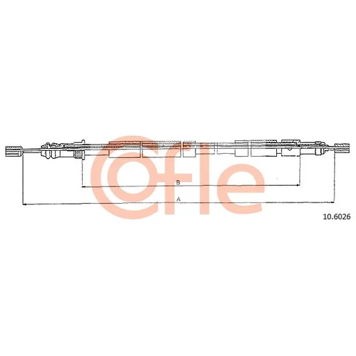 Ťažné lanko parkovacej brzdy COFLE 10.6026