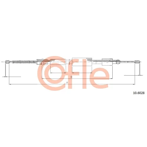 Ťažné lanko parkovacej brzdy COFLE 10.6028