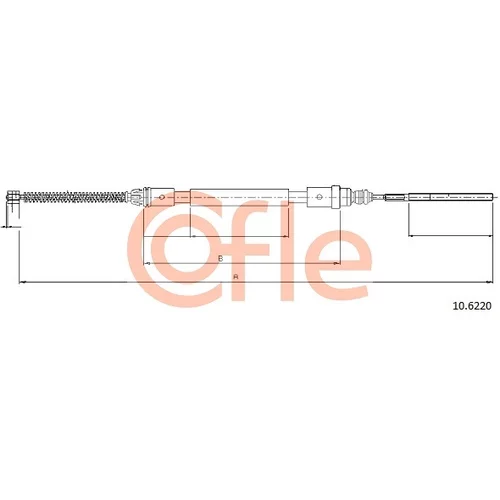 Ťažné lanko parkovacej brzdy COFLE 10.6220