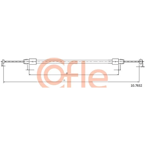 Ťažné lanko parkovacej brzdy COFLE 10.7632