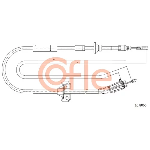 Ťažné lanko parkovacej brzdy COFLE 10.8066