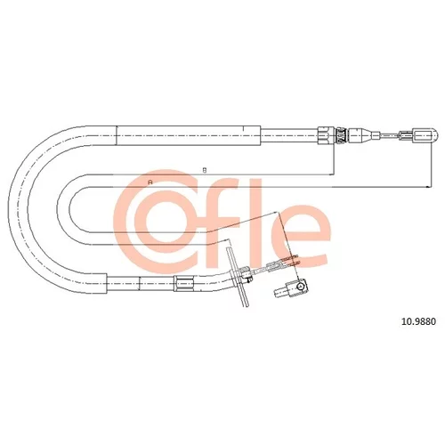 Ťažné lanko parkovacej brzdy COFLE 10.9880