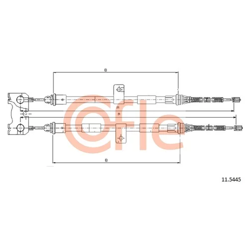 Ťažné lanko parkovacej brzdy COFLE 11.5445
