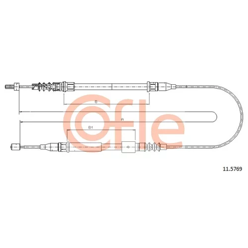 Ťažné lanko parkovacej brzdy COFLE 11.5769