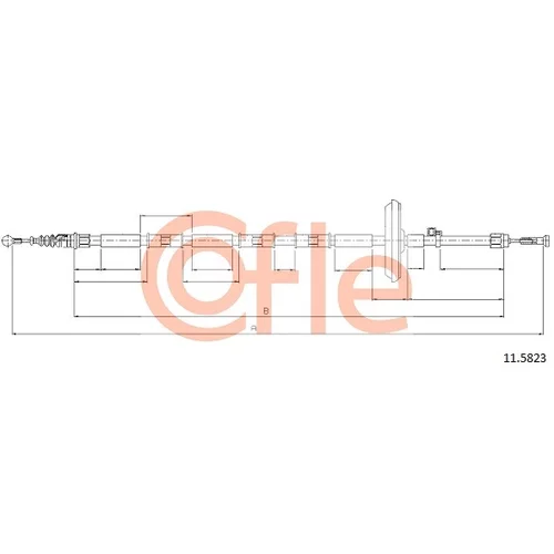 Ťažné lanko parkovacej brzdy COFLE 11.5823