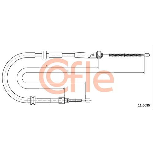 Ťažné lanko parkovacej brzdy COFLE 11.6685