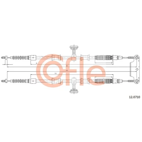 Ťažné lanko parkovacej brzdy COFLE 12.0710