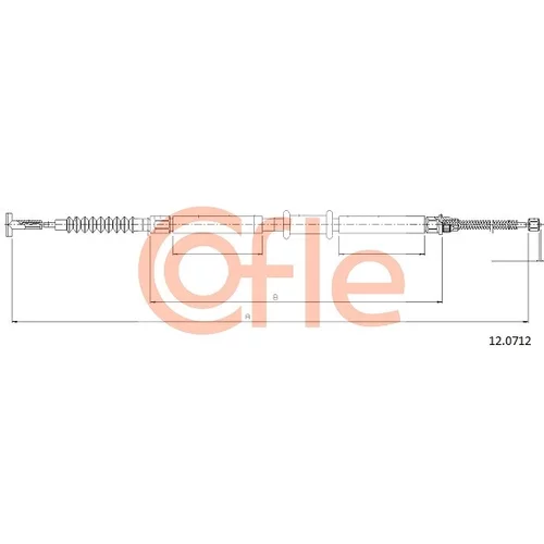 Ťažné lanko parkovacej brzdy COFLE 12.0712