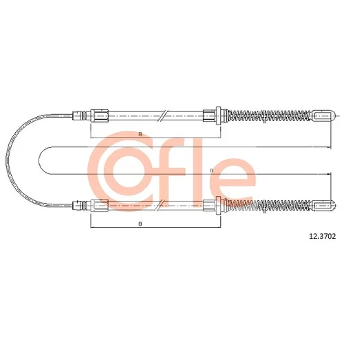 Ťažné lanko parkovacej brzdy COFLE 12.3702