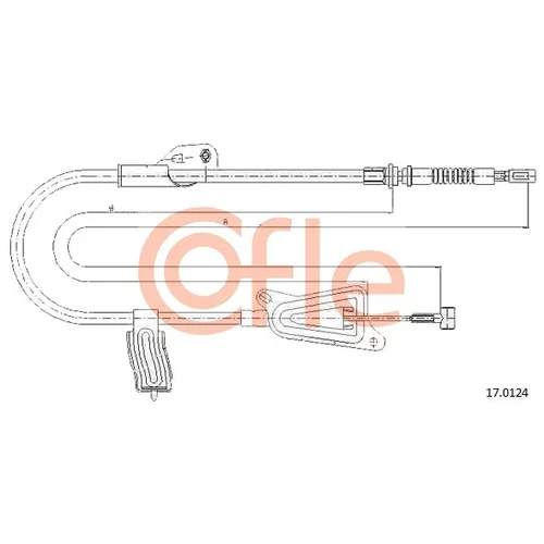 Ťažné lanko parkovacej brzdy COFLE 17.0124