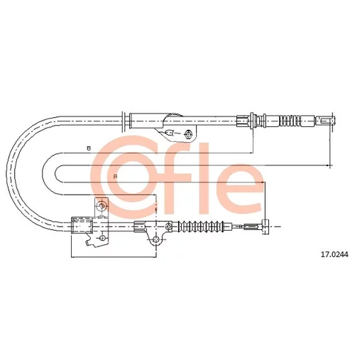 Ťažné lanko parkovacej brzdy COFLE 17.0244