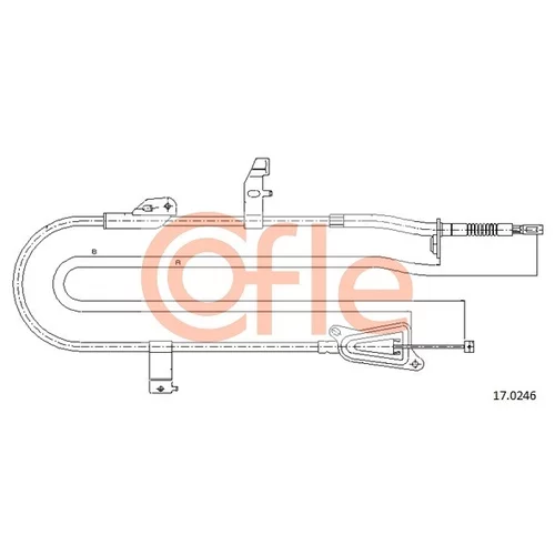 Ťažné lanko parkovacej brzdy COFLE 17.0246