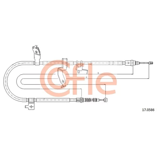Ťažné lanko parkovacej brzdy COFLE 17.0586