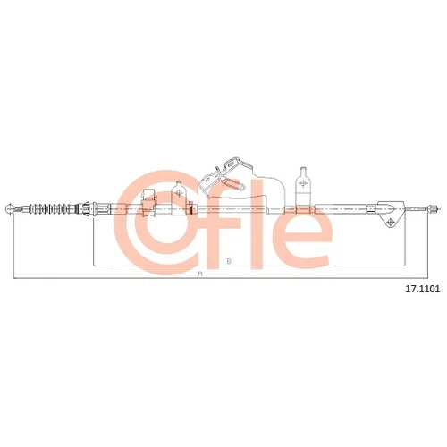 Ťažné lanko parkovacej brzdy COFLE 17.1101