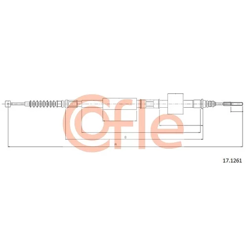 Ťažné lanko parkovacej brzdy COFLE 17.1261
