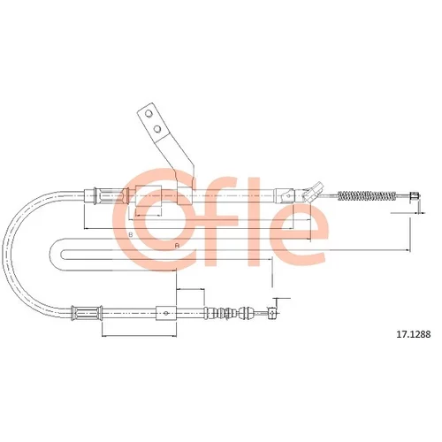 Ťažné lanko parkovacej brzdy COFLE 17.1288