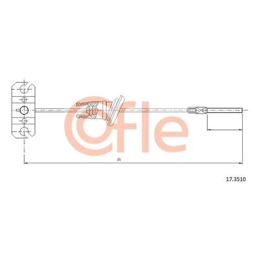 Ťažné lanko parkovacej brzdy COFLE 17.3510