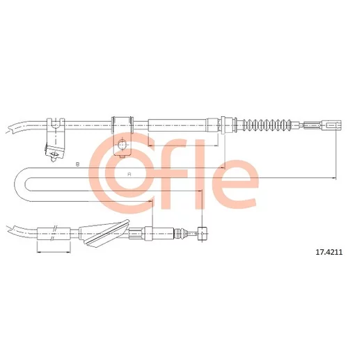 Ťažné lanko parkovacej brzdy COFLE 17.4211