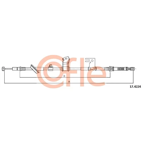Ťažné lanko parkovacej brzdy COFLE 17.4224
