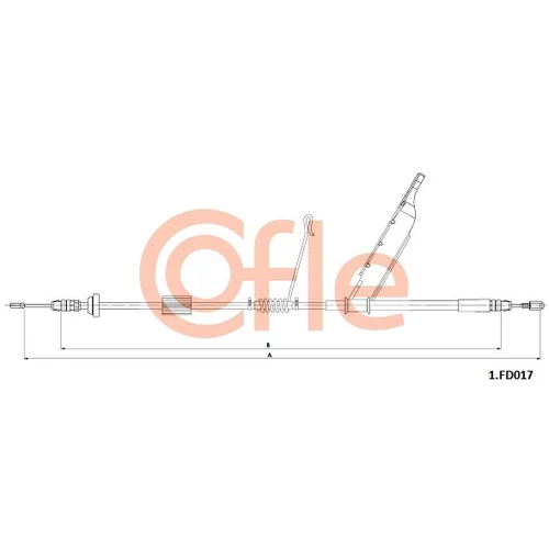 Ťažné lanko parkovacej brzdy COFLE 92.1.FD017