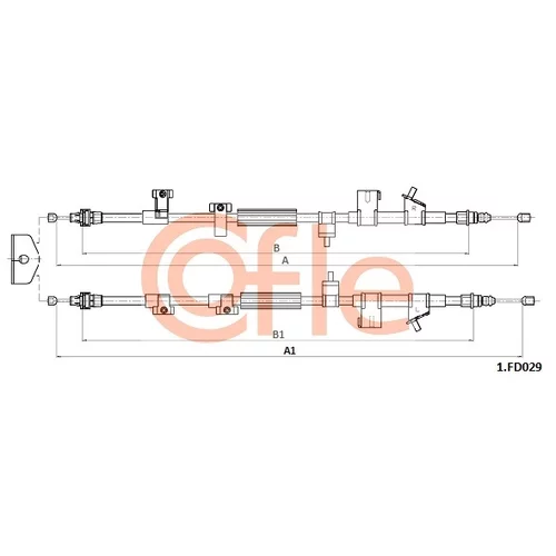 Ťažné lanko parkovacej brzdy COFLE 92.1.FD029