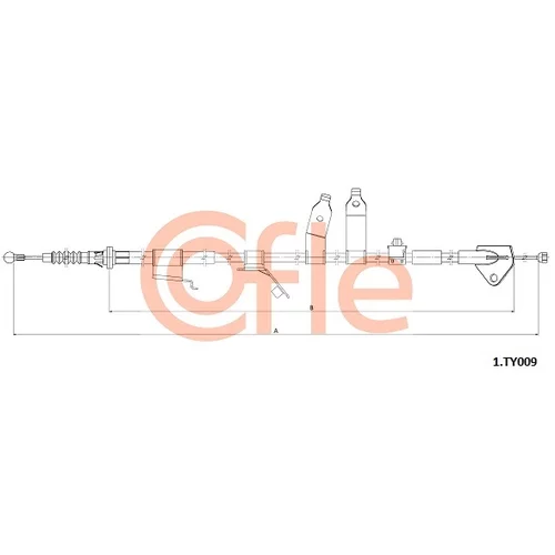 Ťažné lanko parkovacej brzdy COFLE 92.1.TY009