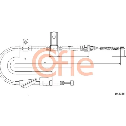 Ťažné lanko parkovacej brzdy COFLE 92.10.5166