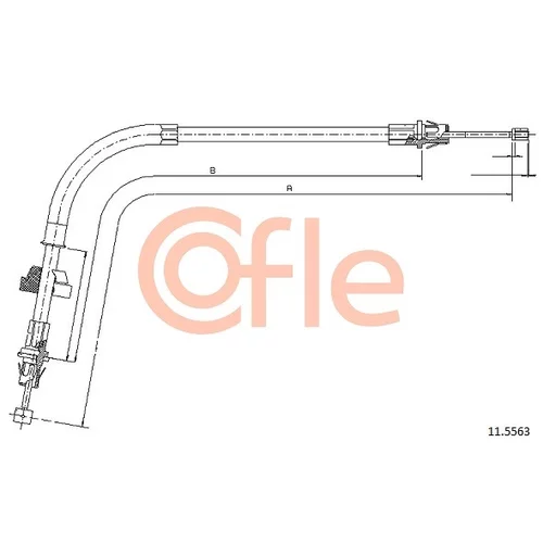 Ťažné lanko parkovacej brzdy COFLE 92.11.5563