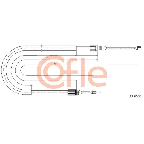 Ťažné lanko parkovacej brzdy COFLE 92.11.6588