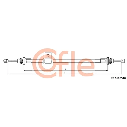 Ťažné lanko parkovacej brzdy COFLE 92.20.160B510