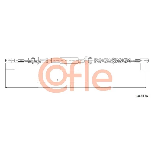 Ťažné lanko parkovacej brzdy COFLE 10.5973