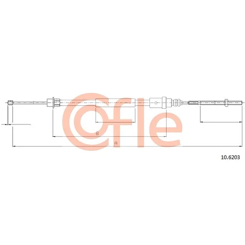 Ťažné lanko parkovacej brzdy COFLE 10.6203