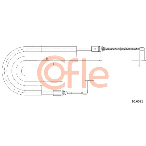Ťažné lanko parkovacej brzdy COFLE 10.6691
