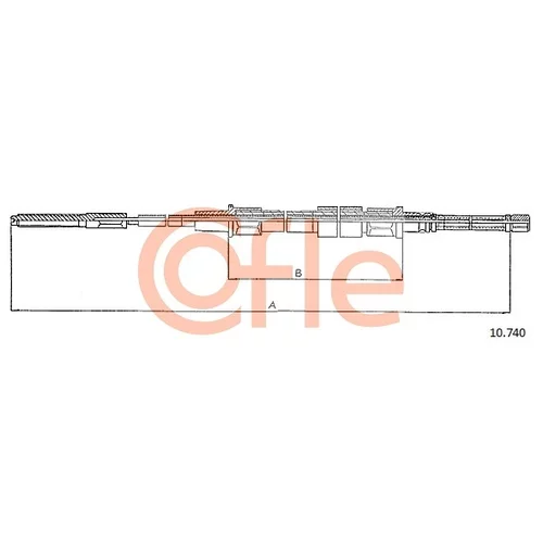 Ťažné lanko parkovacej brzdy COFLE 10.740